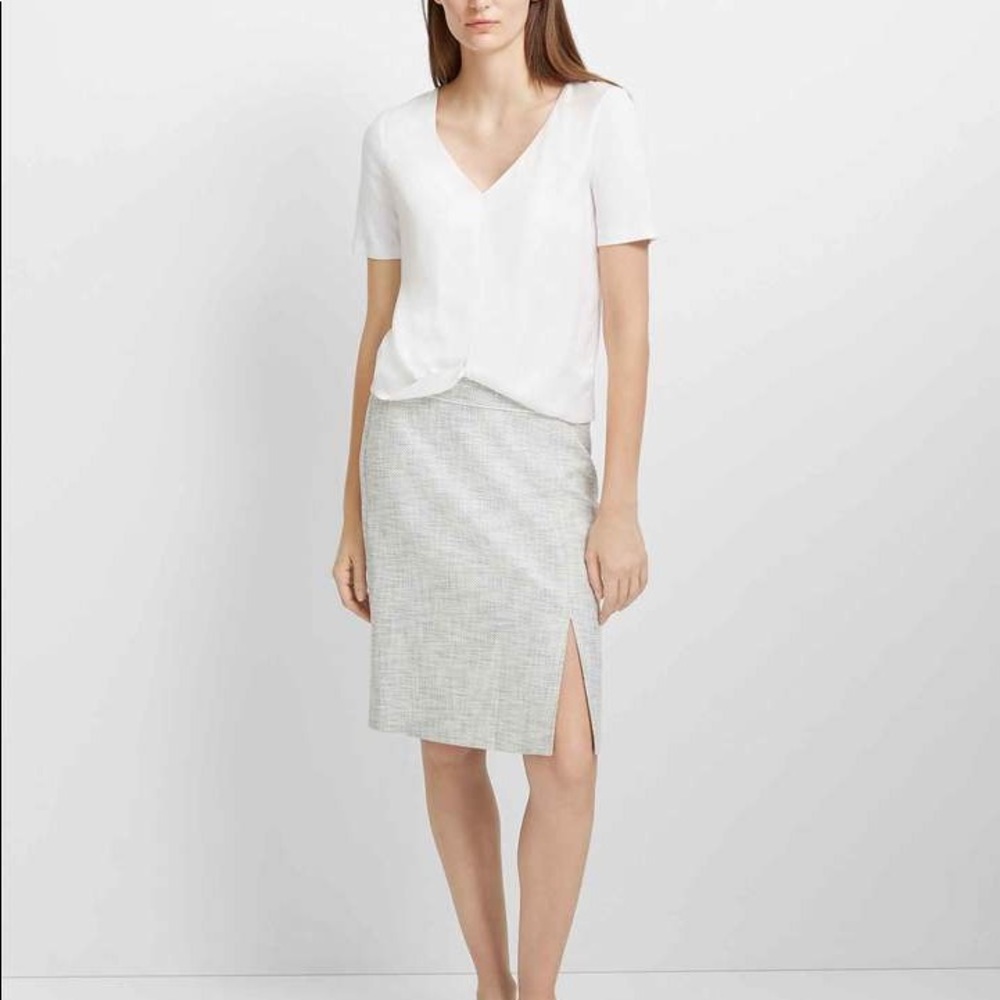 Club Monaco Incah Skirt Jupe black and white weave